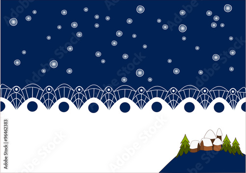 cartolina invernale con pizzo
