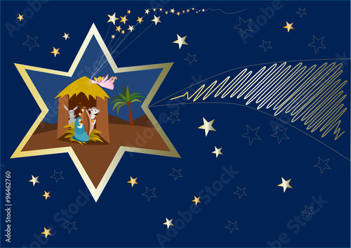 presepe dentro a stella cometa