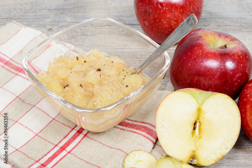 applesauce with some apples photo