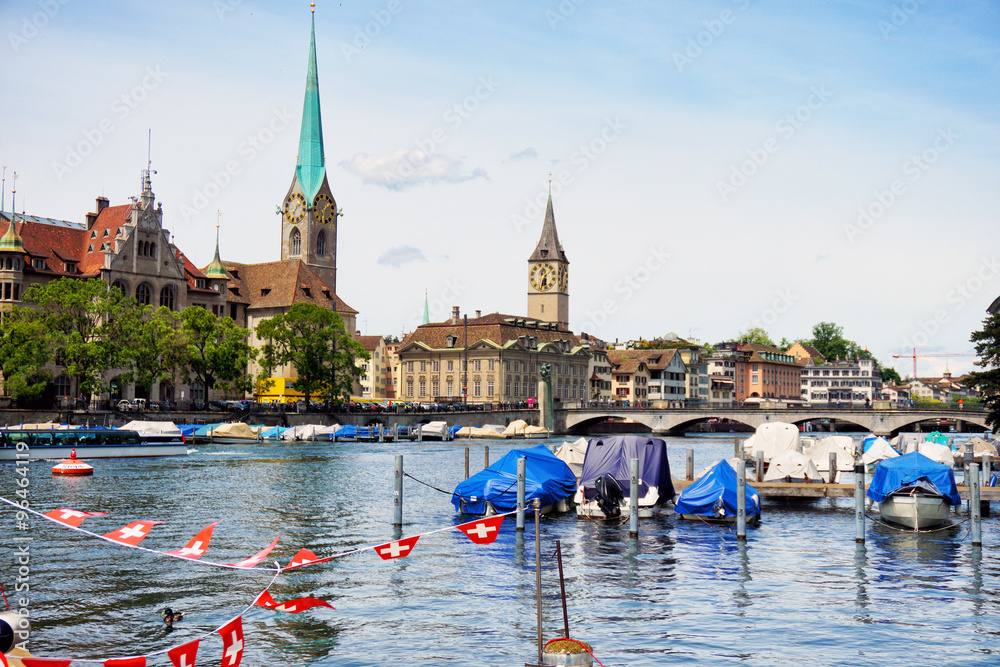 Fototapeta premium Limmat river, Zurich