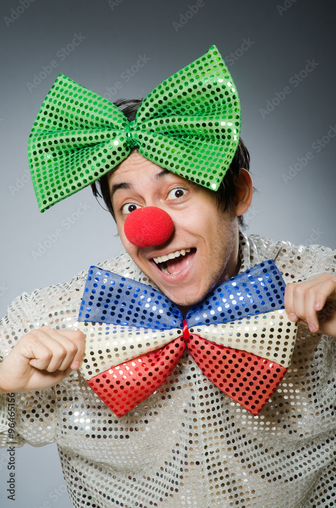 Funny clown with red nose Funny clown with red nose