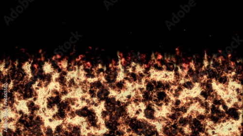 Black background with fire flames
