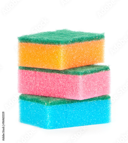 Image of colored sponges isolated