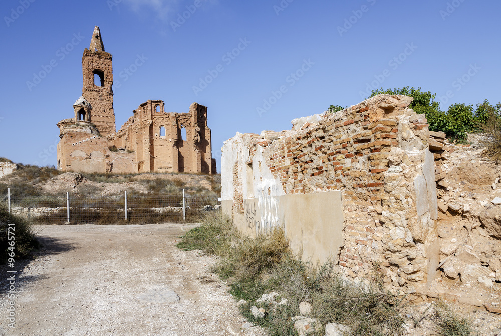 Belchite village destroyed in a bombing during the Spanish Civil War