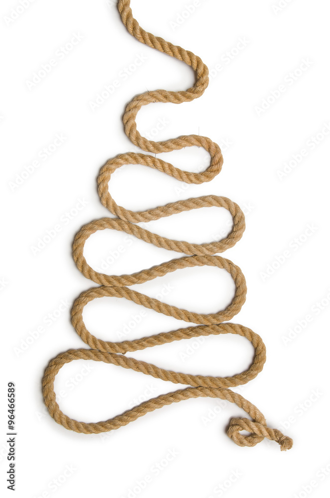 Concept with long hemp rope Concept with long hemp rope