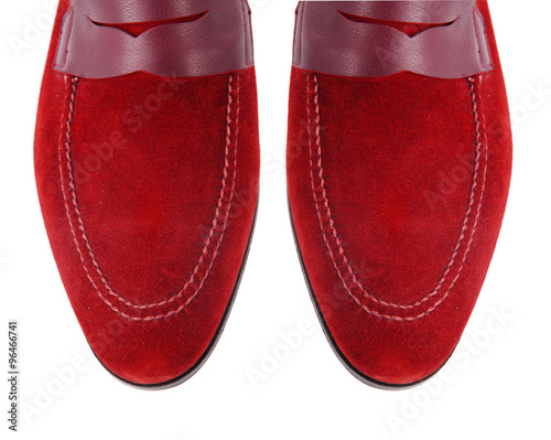 Fotografía Tip of male shoes isolated on white