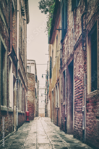 Old street view in Venice, Italy.