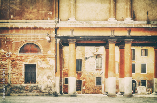 Old street view in Venice, Italy. #96466964