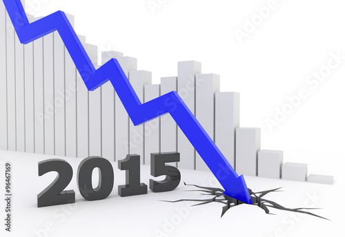 2015 Blue 3D arrow crash