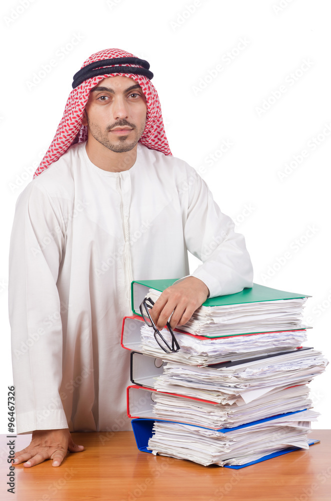 Arab man working in the office Arab man working in the office