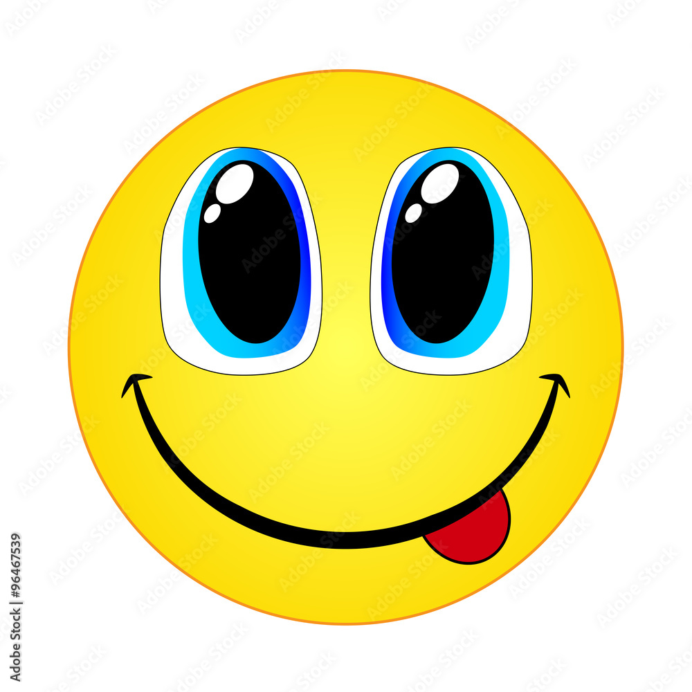 Fototapeta premium Sticking tongue out. Vector illustration