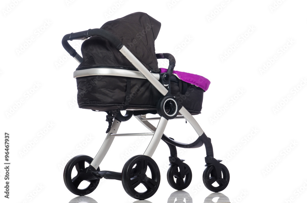 Child pram isolated on the white background Child pram isolated on the white background