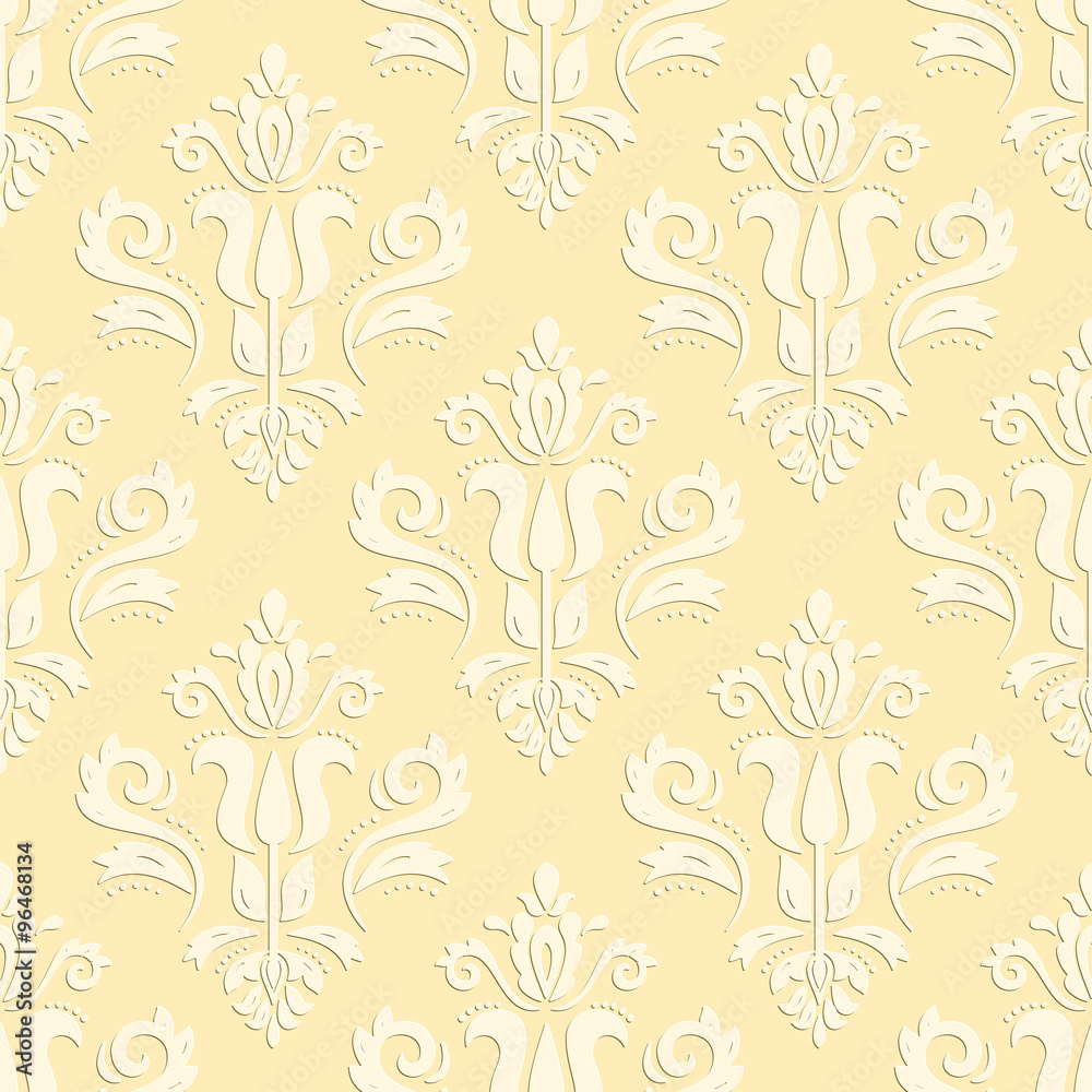 Seamless Vector Oriental Pattern With 3D Elements Seamless Vector Oriental Pattern With 3D Elements