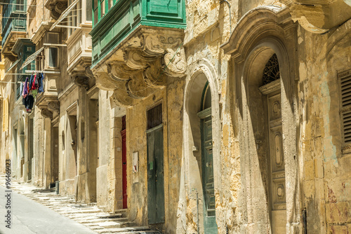 cityscape with old doors in Valletta