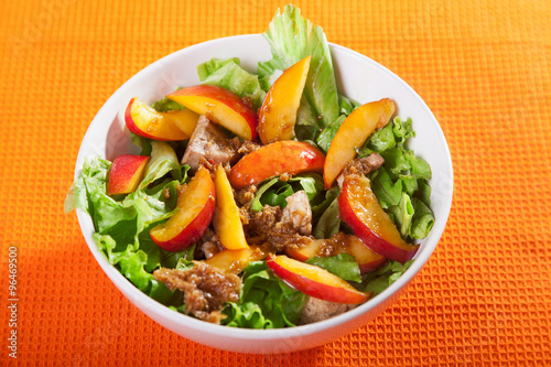 Chicken salad with peaches