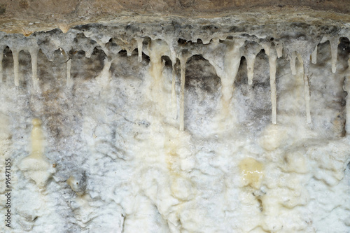 Limescale,white mineral deposit on the wall