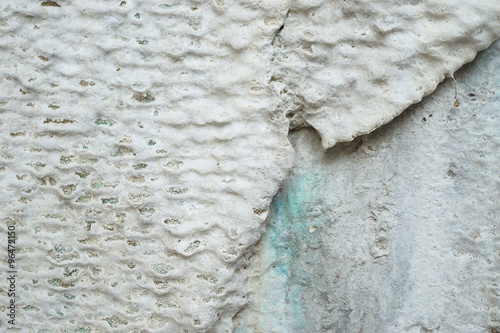 Quadro su tela Limescale,white mineral deposit on the wall