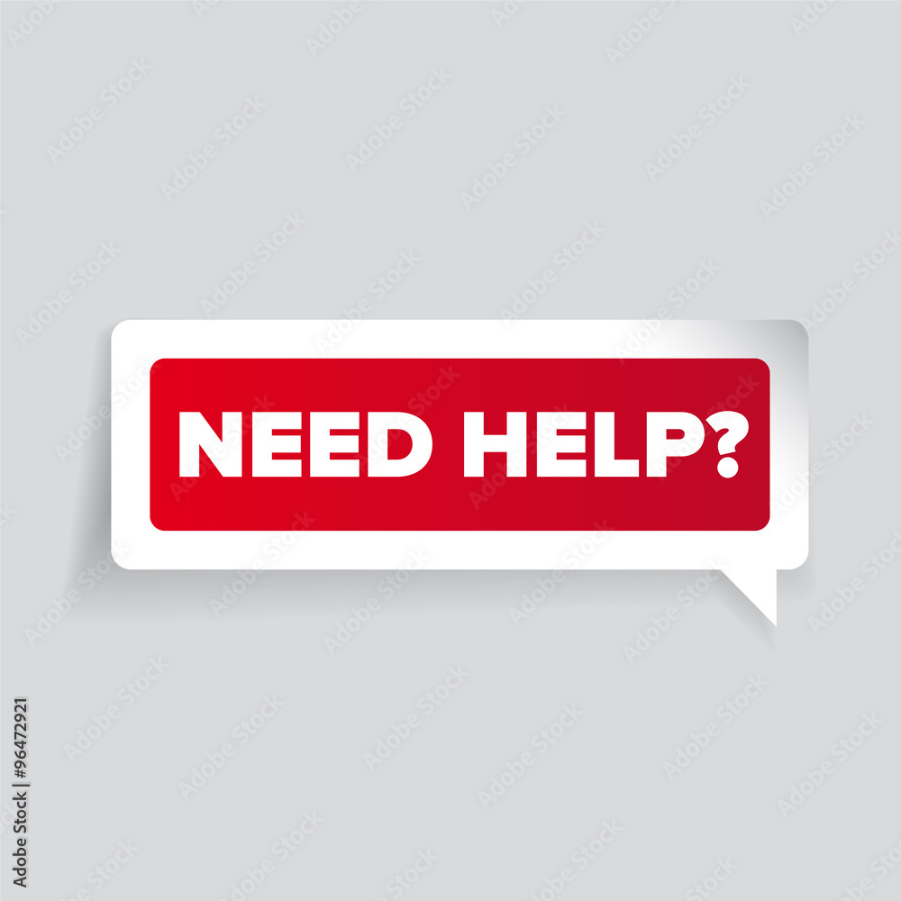 Need help? Vector label