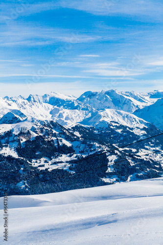 Snow Mountain. Alps Alpine Landscape of Mountain © EwaStudio