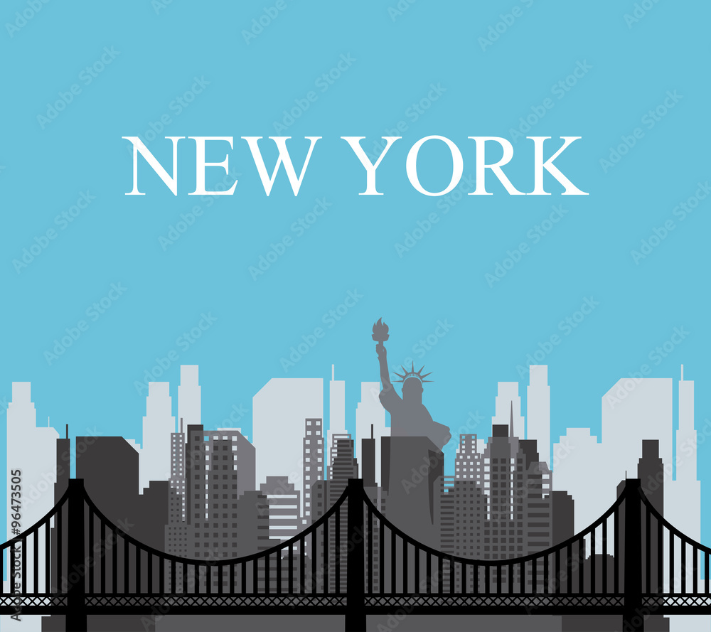 United States and New York design  - obrazy, fototapety, plakaty 