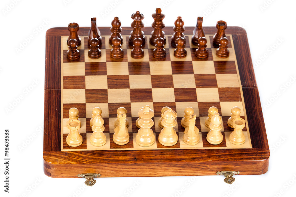 wooden chessboard. Chess battle. Chess game wooden chessboard. Chess battle. Chess game