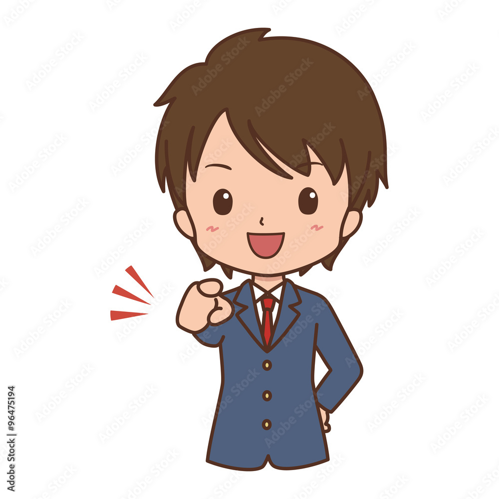 男の子 指差し Stock Vector Adobe Stock