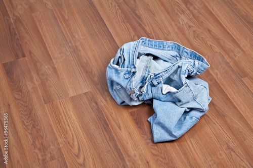 Photography Crumpled Jeans on Floor