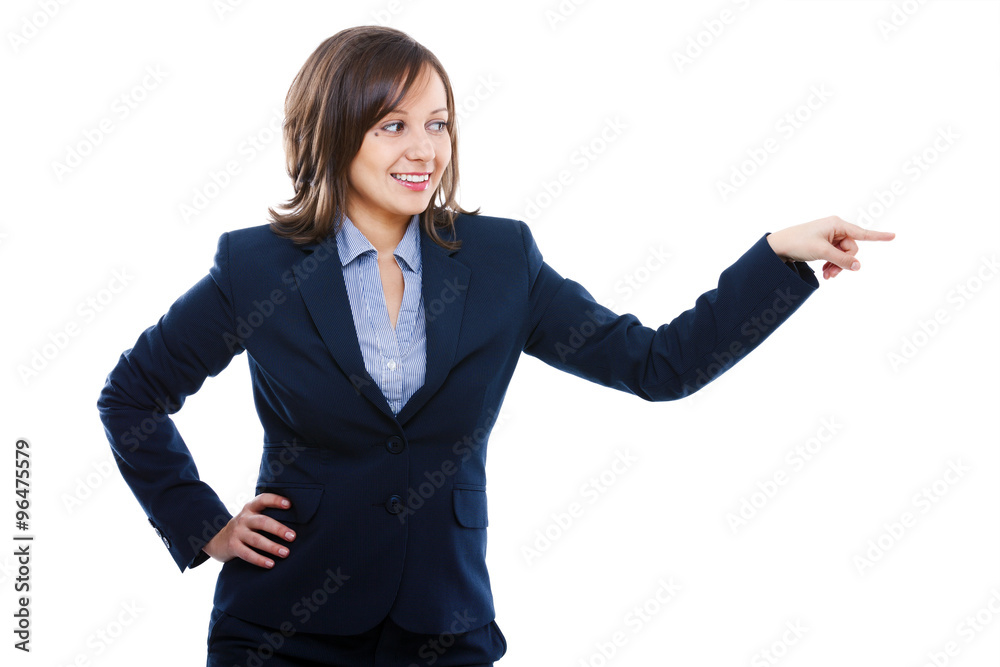 Businesswoman pointing Businesswoman pointing