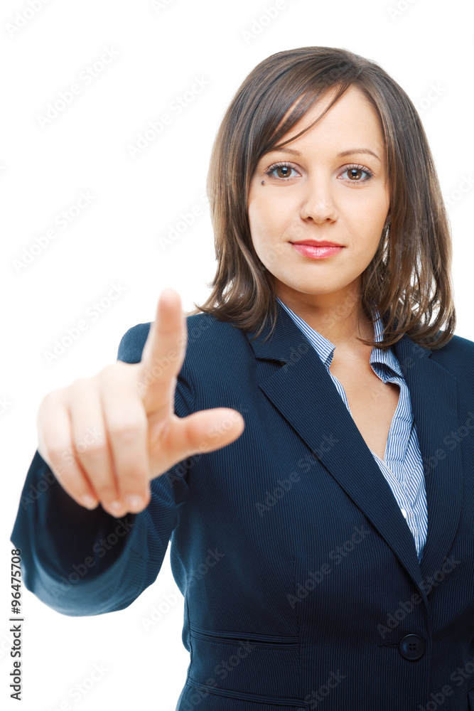 Businesswoman pointing Businesswoman pointing