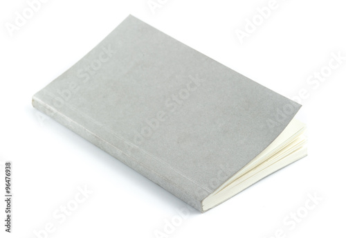 Grey book isolated on white