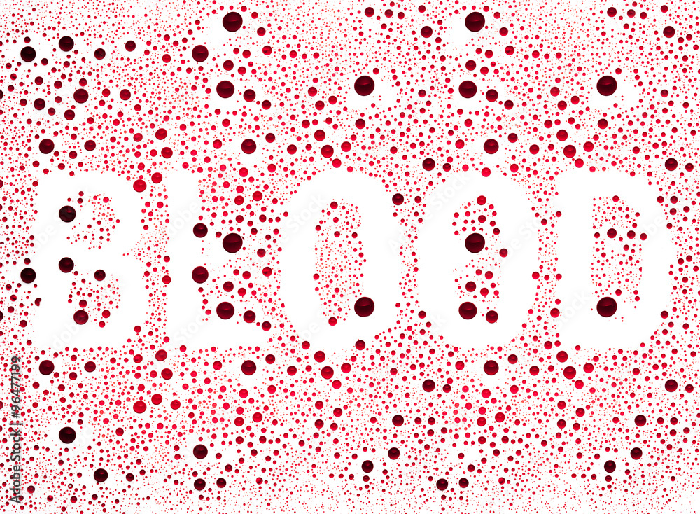 Obraz premium Halloween concept ,blood drops on a white background