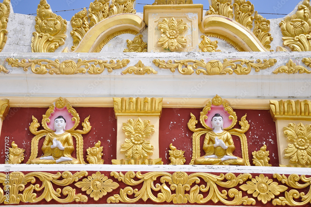 Buddha decorated on Mandalay Hill