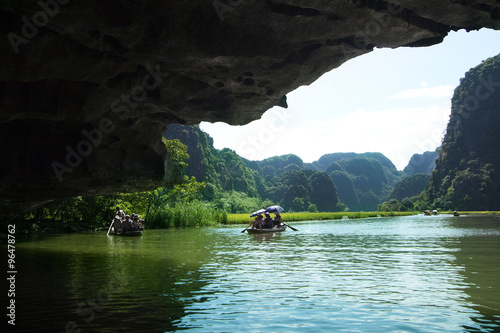 Landscape in TamCoc natural reserve in Ninh Binh, Vietnam photo