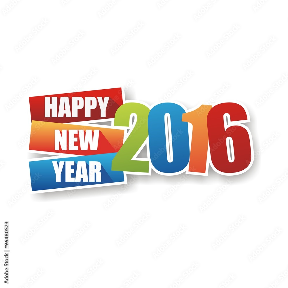 Greeting Card Happy New Year Design Illustration 2016 Greeting Card Happy New Year Design Illustration 2016