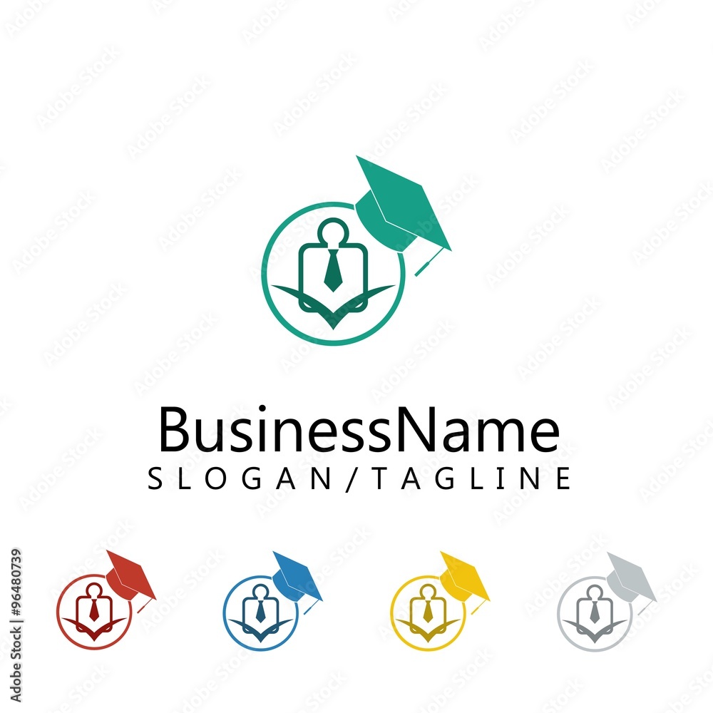 Obraz premium Education College Campus Smart Logo Icon Vector