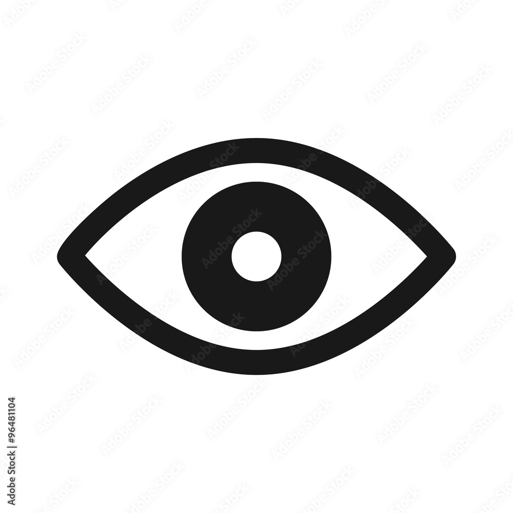 Retina scan eye flat icon for medical apps and websites Retina scan eye flat icon for medical apps and websites