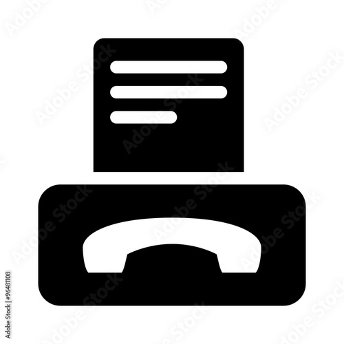 Fax machine flat icon for apps and websites