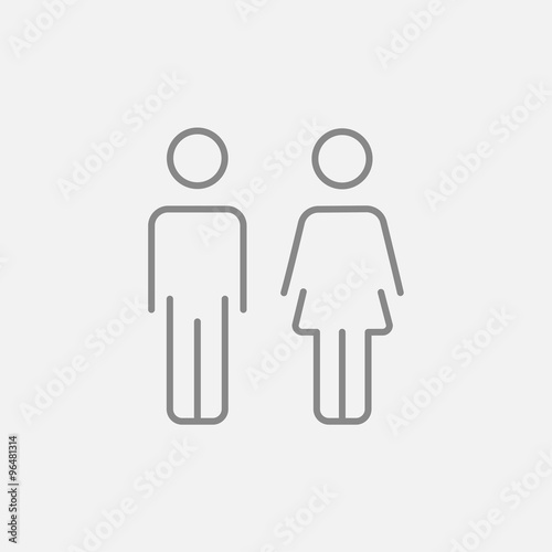 Couple line icon.