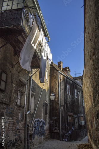 Old narrow street in Zagreb