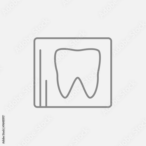 X-ray of tooth line icon.
