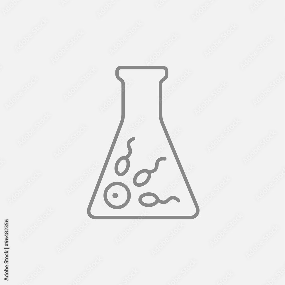 In vitro fertilisation line icon. In vitro fertilisation line icon.