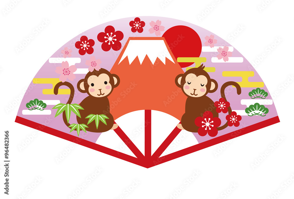 Obraz premium 年賀状 申年