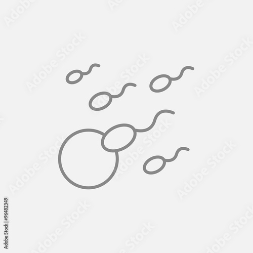 Fertilization line icon.