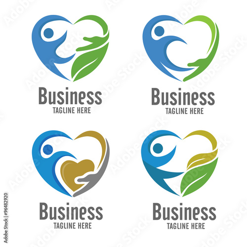 Care and charity logo concept