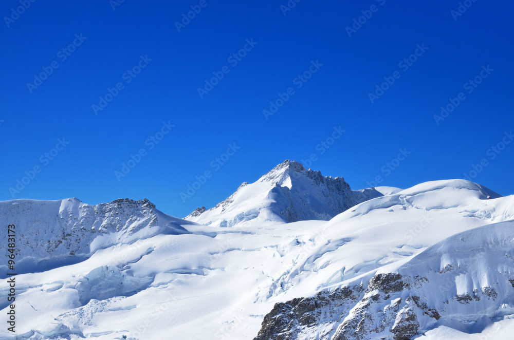 スイス　ユングフラウヨッホからのスイスアルプスの眺め