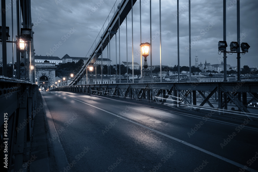Old bridge at night