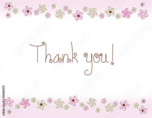 Floral thank you card photo