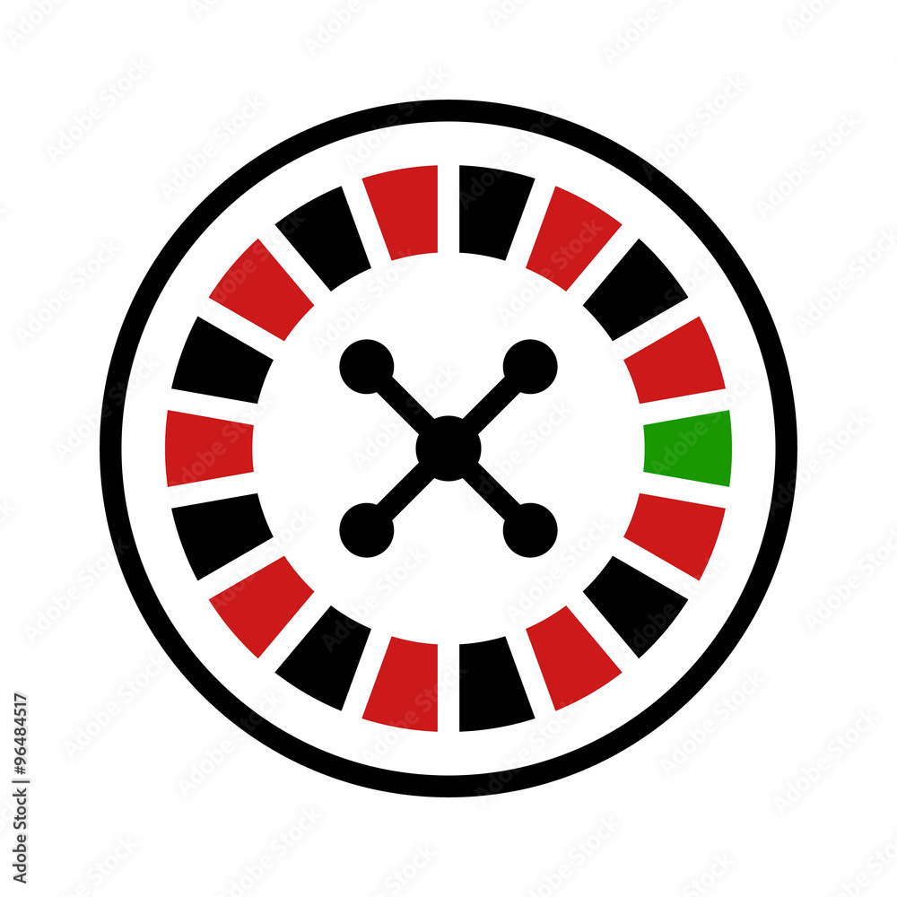Casino roulette wheel flat icon for apps and websites Casino roulette wheel flat icon for apps and websites
