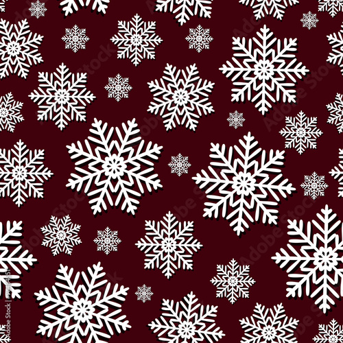 Abstract Christmas and New Year Seamless Pattern Background. Vector Illustration