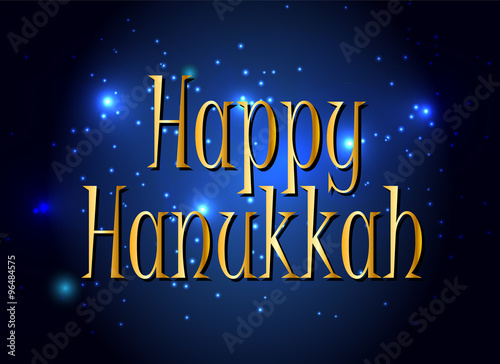 Happy Hanukkah, Jewish Holiday Background. Vector Illustration. 
